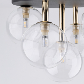 Lampa sufitowa NILOS BLACK / GOLD 758