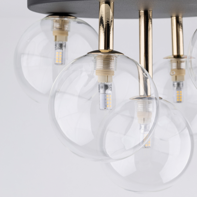 Lampa sufitowa NILOS BLACK / GOLD 758