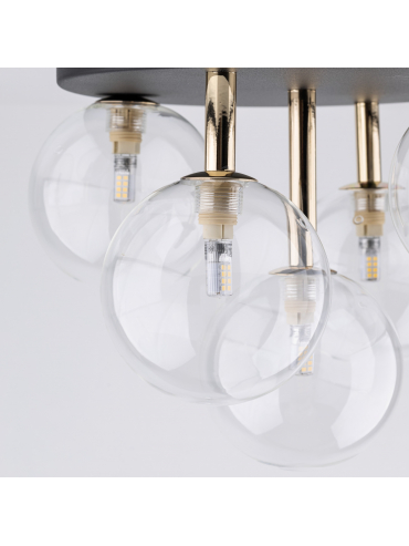 Lampa sufitowa NILOS BLACK / GOLD 758