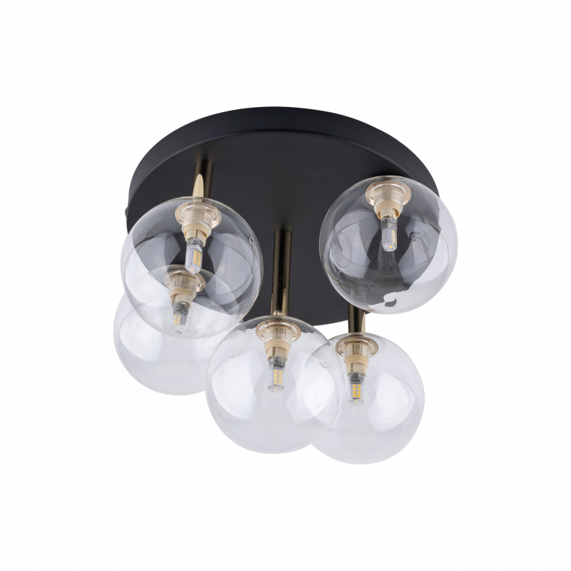 Lampa sufitowa NILOS BLACK / GOLD 758
