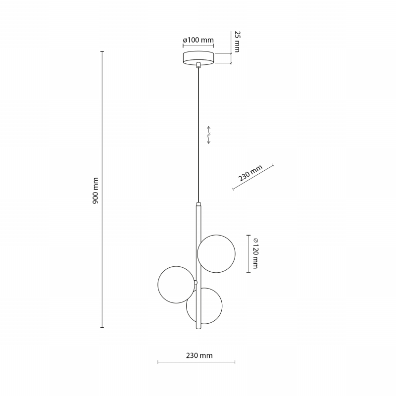 Lampa wisząca ESTERA GOLD 4838