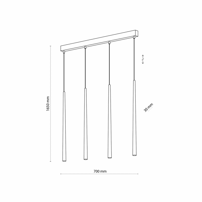 Lampa wisząca PIANO BLACK 6438