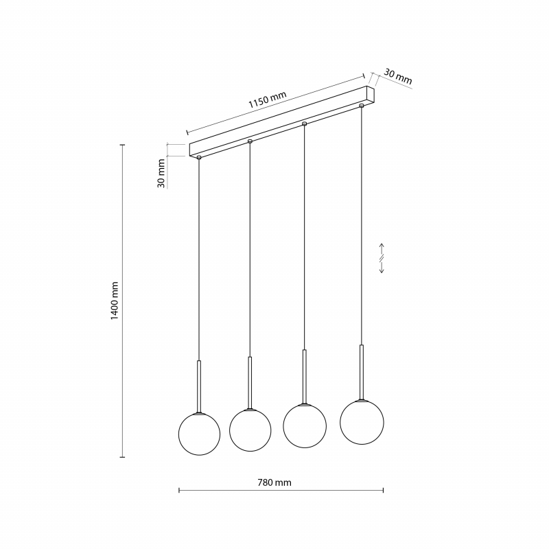 Lampa wisząca MARTIN BLACK / WHITE 4503