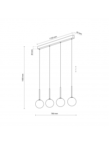 Lampa wisząca MARTIN BLACK / WHITE 4503