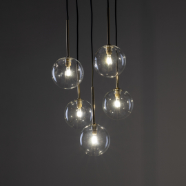 Lampa wisząca NILOS BLACK / GOLD 5943
