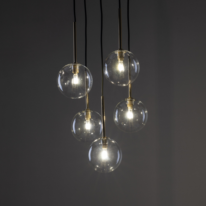 Lampa wisząca NILOS BLACK / GOLD 5943
