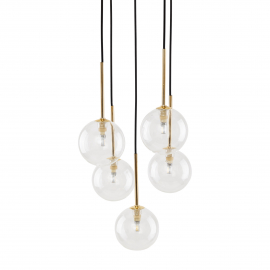 Lampa wisząca NILOS BLACK / GOLD 5943