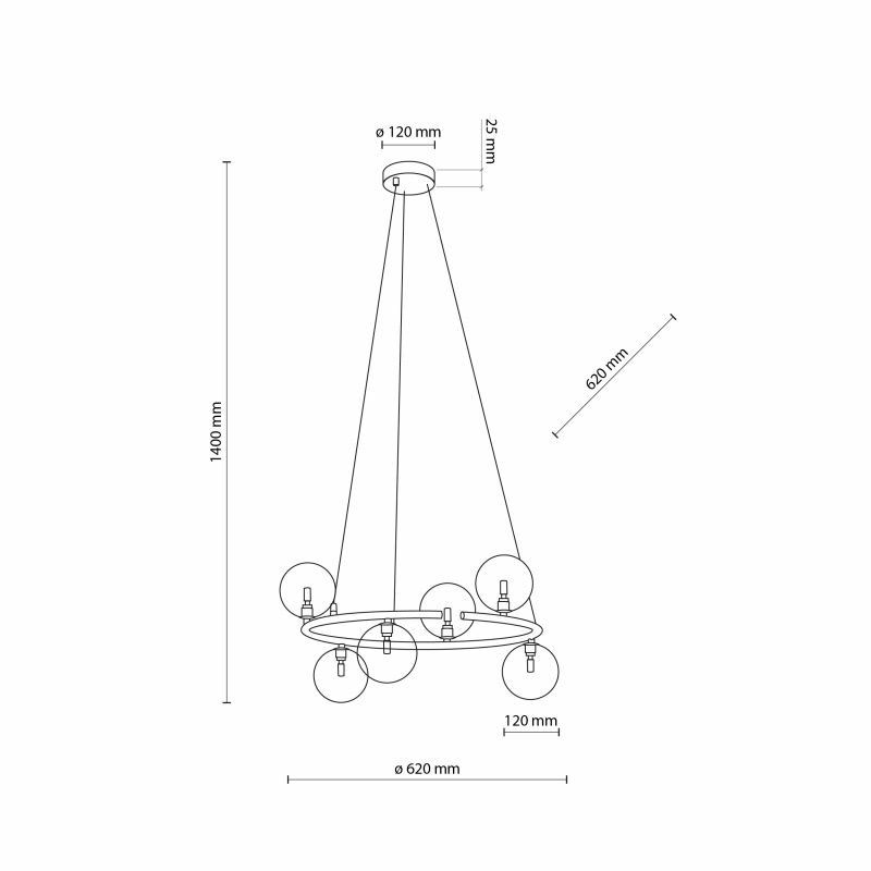 Lampa wisząca ANABELLE BROWN 6571