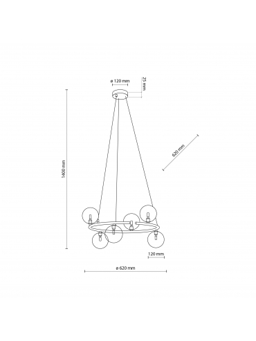 Lampa wisząca ANABELLE 6843