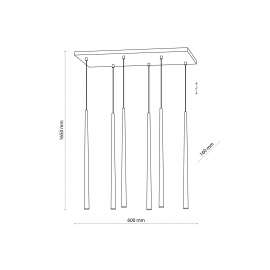 Lampa wisząca PIANO BLACK 6412