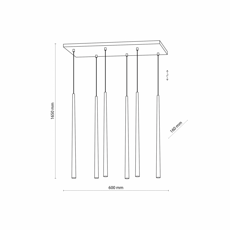 Lampa wisząca PIANO BLACK 6412