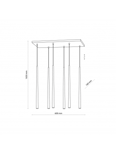 Lampa wisząca PIANO BLACK 6412
