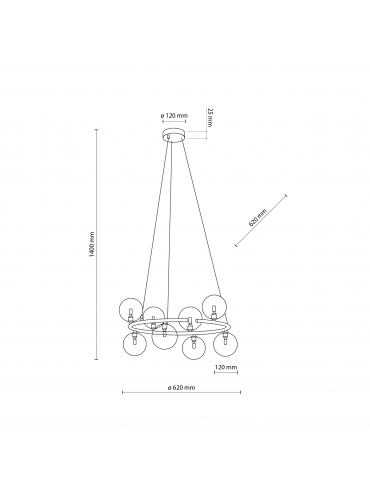 Lampa wisząca ANABELLE BROWN 6572