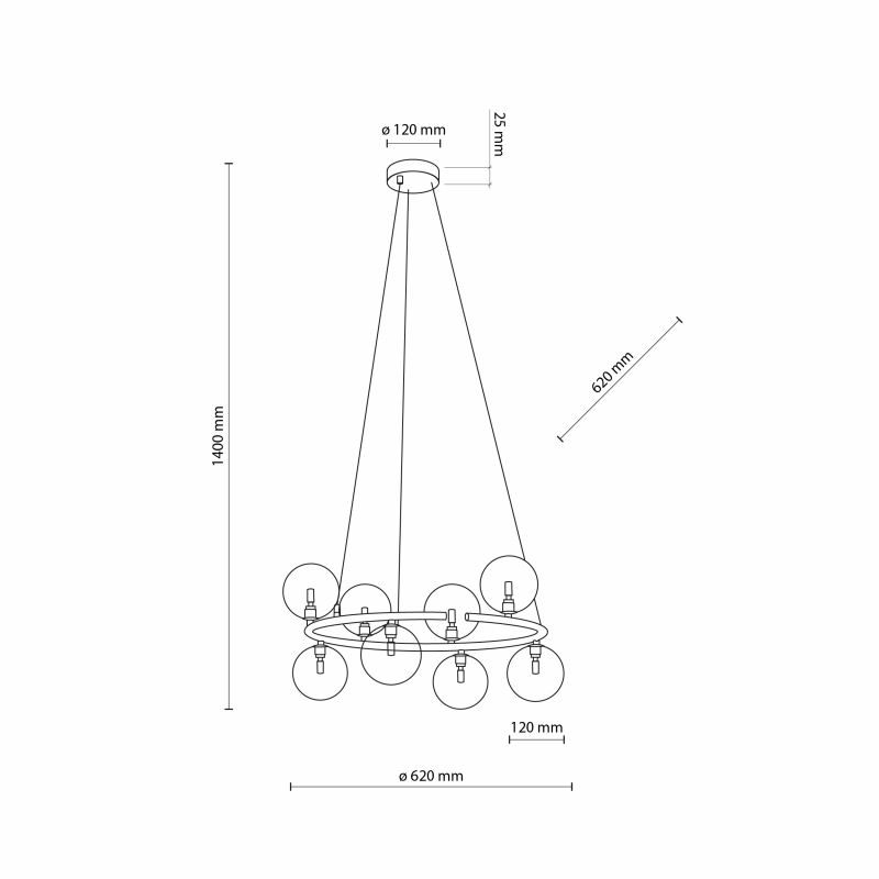Lampa wisząca ANABELLE 6844