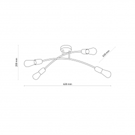 Lampa sufitowa HELIX BLACK 4687
