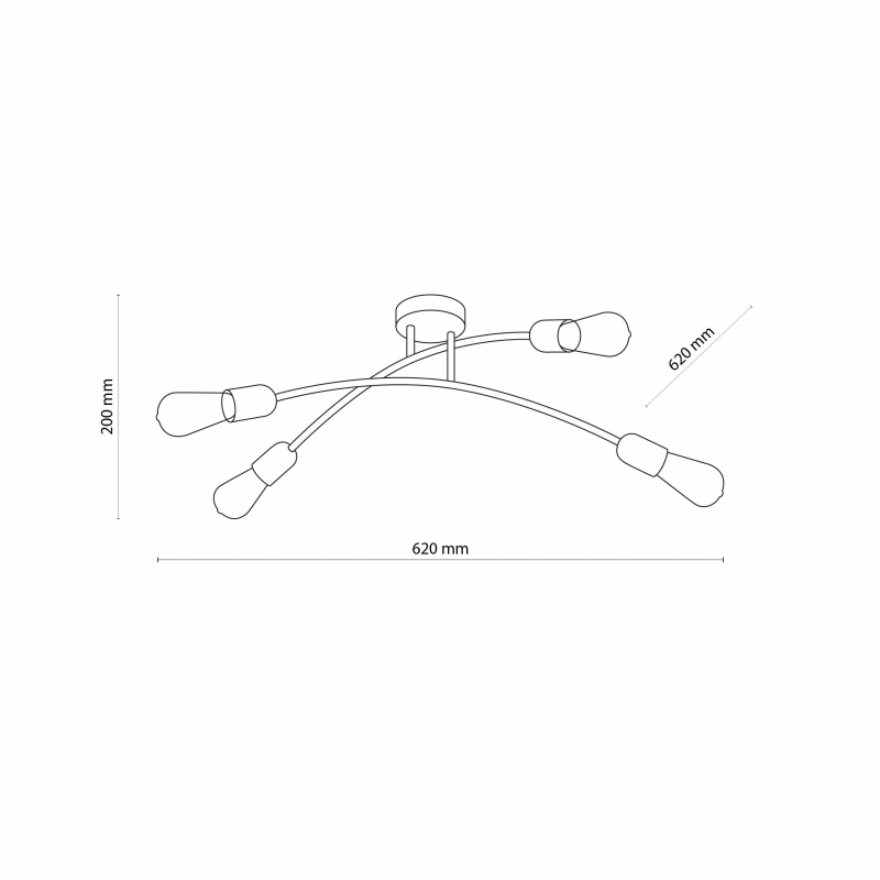 Lampa sufitowa HELIX BLACK 4687
