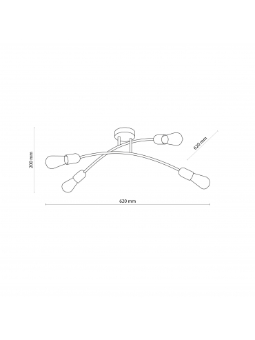 Lampa sufitowa HELIX BLACK 4687