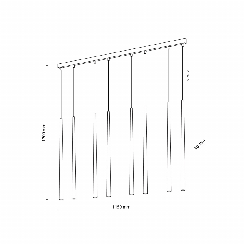 Lampa wisząca PIANO BLACK 6415