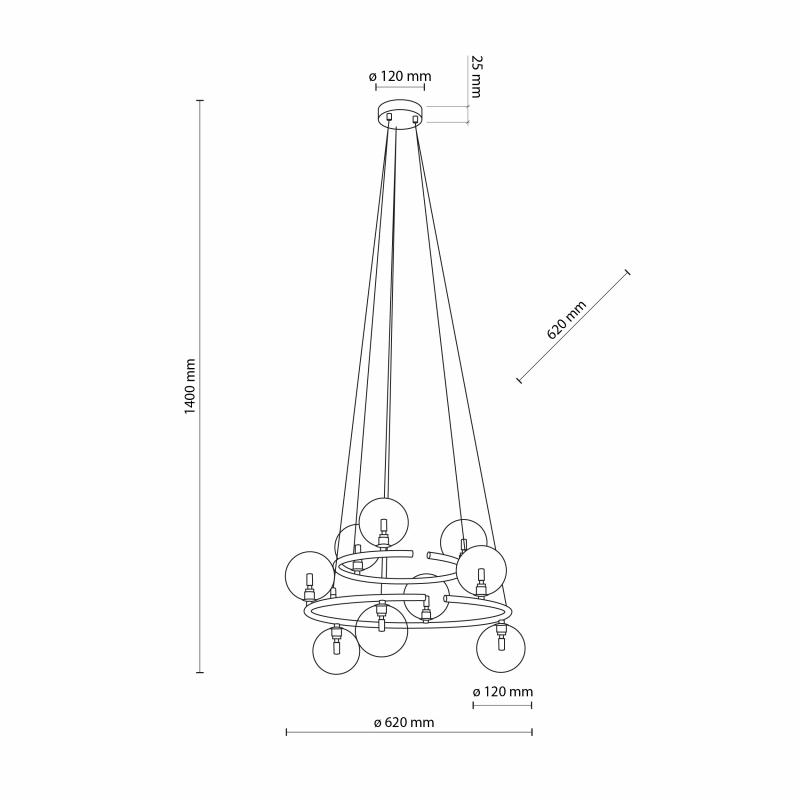 Lampa wisząca ANABELLE 6845