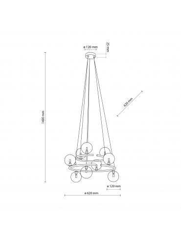 Lampa wisząca ANABELLE BROWN 6587