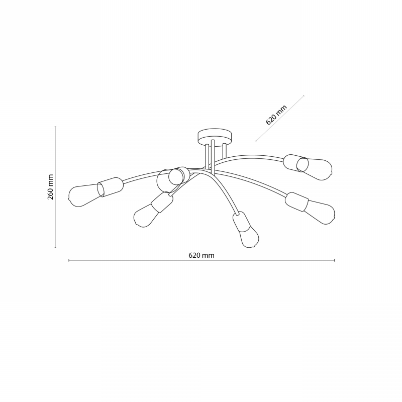 Lampa sufitowa HELIX BLACK 4679
