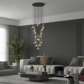 Lampa wisząca NILOS BLACK / GOLD 5945