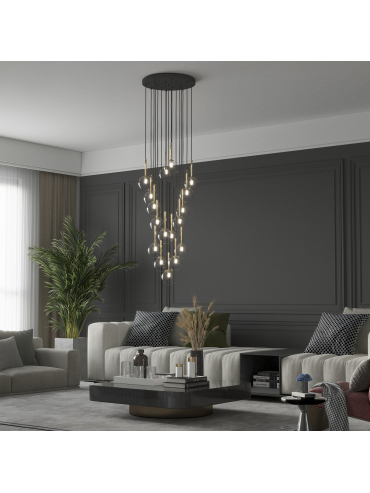 Lampa wisząca NILOS BLACK / GOLD 5945