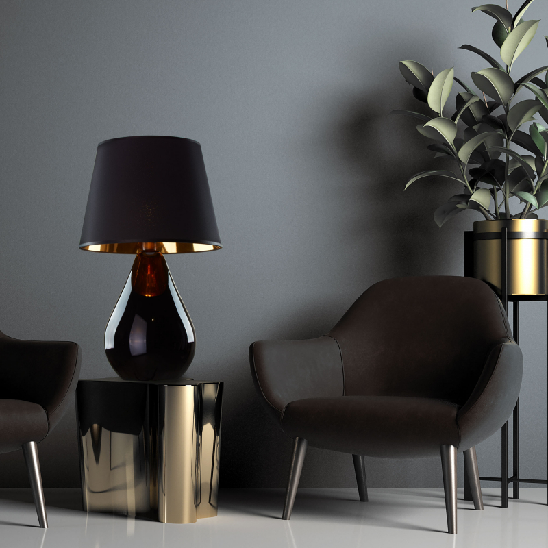 Lampa stołowa LACRIMA BLACK/GOLD 5454