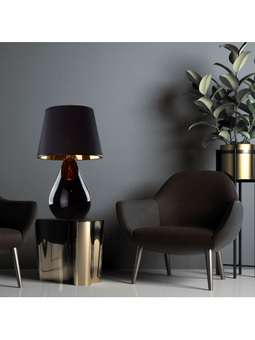 Lampa stołowa LACRIMA BLACK/GOLD 5454