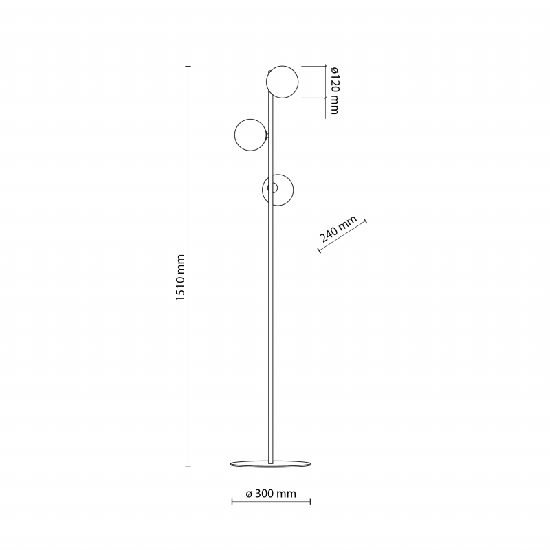 Lampa podłogowa ESTERA BLACK 5717