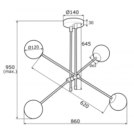 Lampa wisząca ABSOS 1841