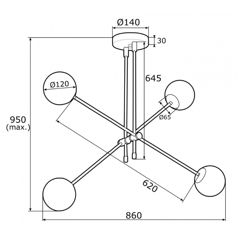 Lampa wisząca ABSOS 1841