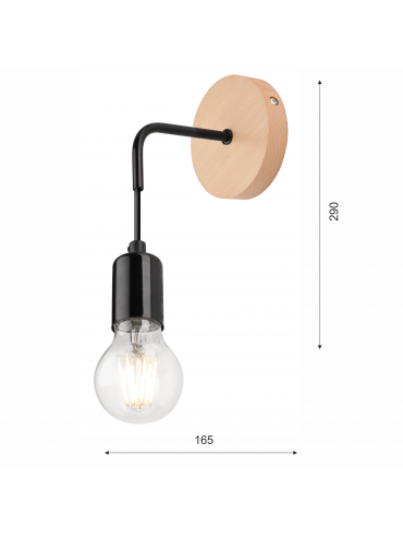 Kinkiet Orazio KM-1.85 czarny 33709