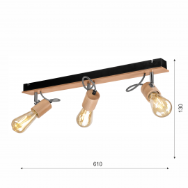 Lampa sufitowa Gustavo LM-3.125 czarna 39817
