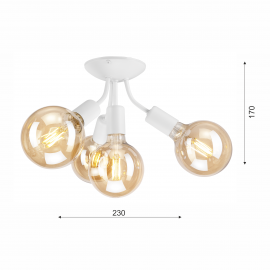 Lampa sufitowa Viggo LM-4.122 biała 39404