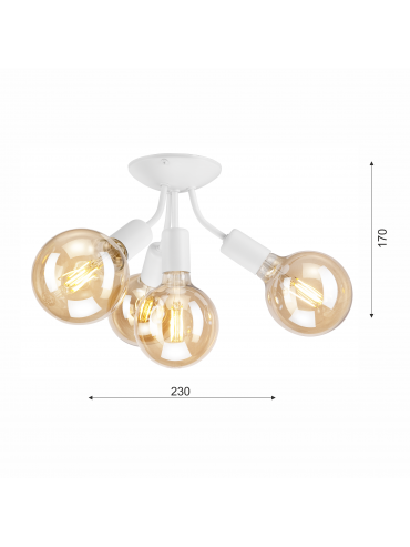 Lampa sufitowa Viggo LM-4.122 biała 39404