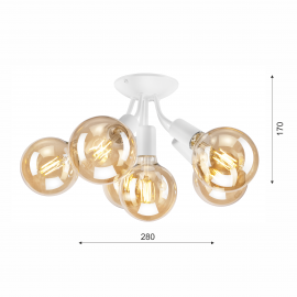 Lampa sufitowa Viggo LM-6.122 biała 39411