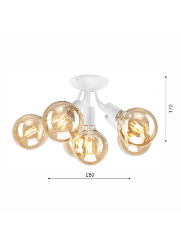 Lampa sufitowa Viggo LM-6.122 biała 39411