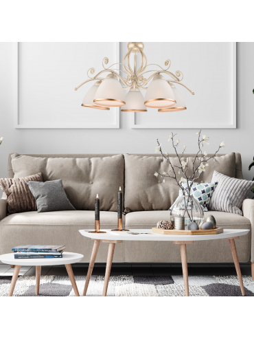 Lampa wisząca Retro LM-5.51 biała 19208
