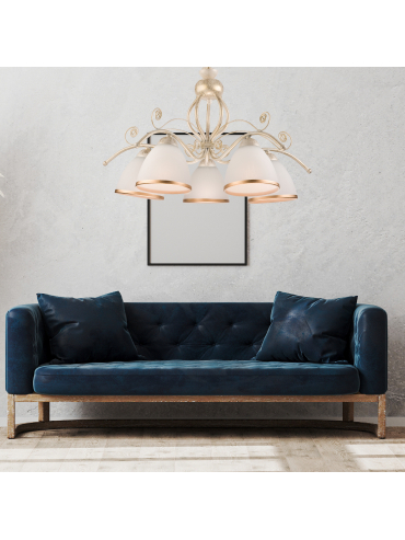Lampa wisząca Retro LM-5.51 biała 19208