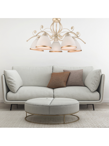 Lampa wisząca Retro LM-5.51 biała 19208
