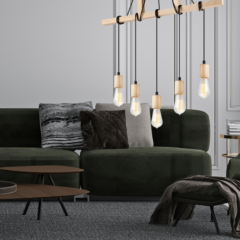 Lampa wisząca Leon LM-5.97 naturalny 34782