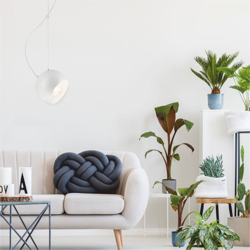 Lampa wisząca Inez LM-1.109 biała 37424