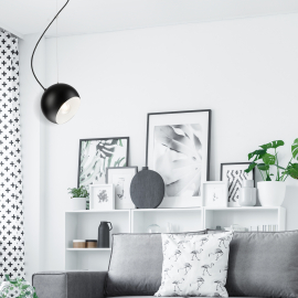Lampa wisząca Inez LM-1.109 czarna 37462