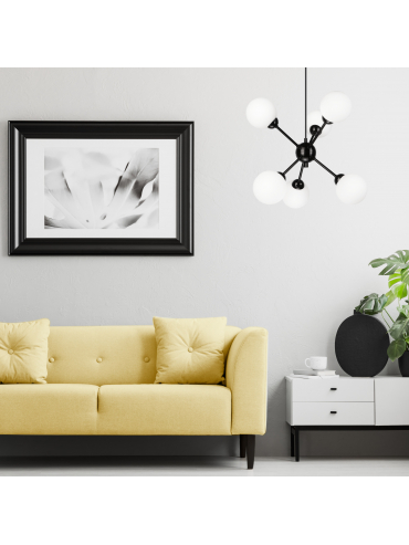 Lampa wisząca Alessia Ball LM-6.168 czarna 45290