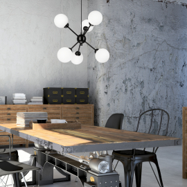 Lampa wisząca Alessia Ball LM-6.168 czarna 45290