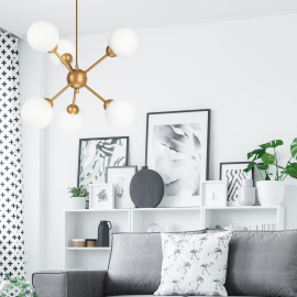 Lampa wisząca Alessia Ball LM-6.168 złota 45283