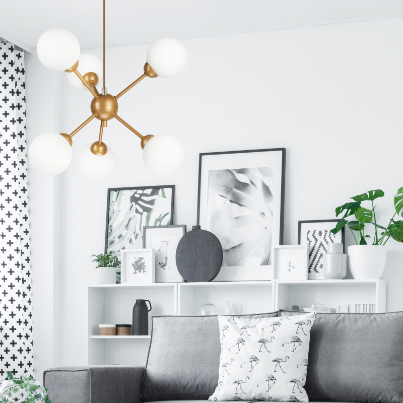 Lampa wisząca Alessia Ball LM-6.168 złota 45283