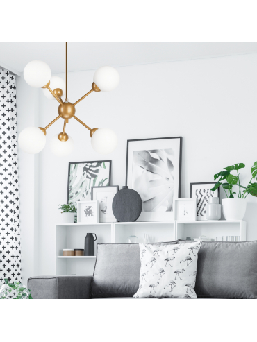 Lampa wisząca Alessia Ball LM-6.168 złota 45283