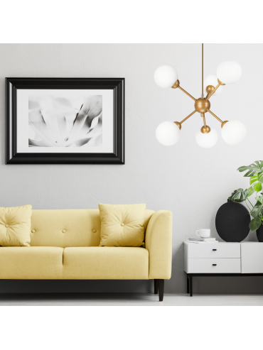 Lampa wisząca Alessia Ball LM-6.168 złota 45283